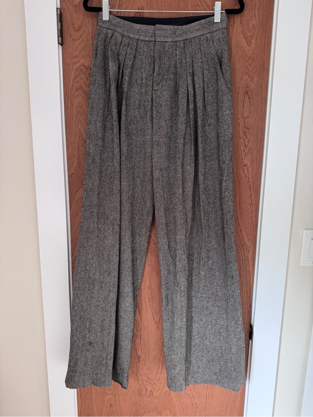 Theysken’s Theory Womens Gray Wide-Leg Pleated Pants